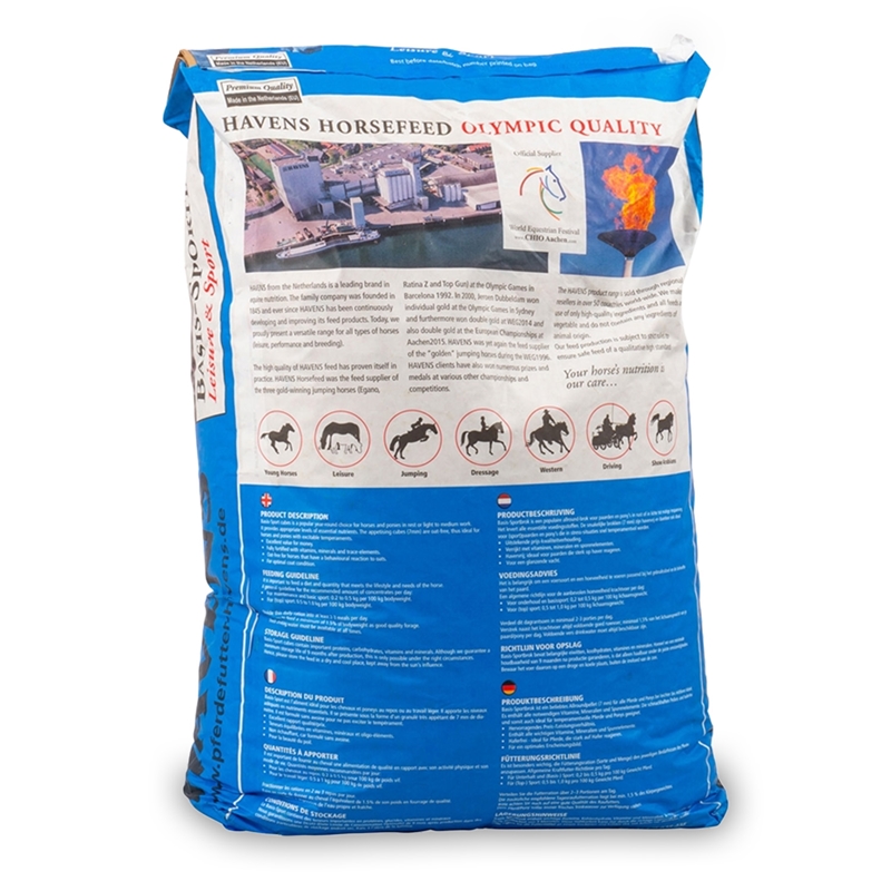 Großansicht der Bildergalerie HAVENS Basis-Sportbrok 40x 25kg, haferfreies Kraftfutter, Pellet 7mm für Pferde