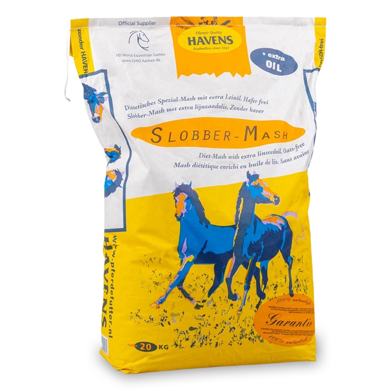 Großansicht der Bildergalerie HAVENS Slobber Mash 10x20kg, haferfreies Mash mit Leinöl für Pferde