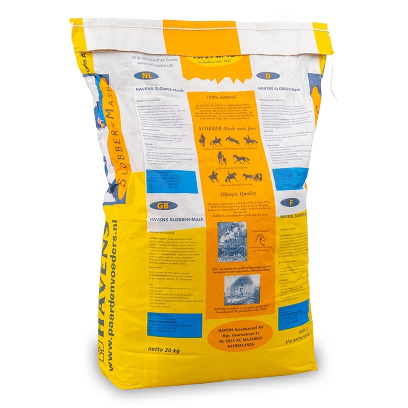 Großansicht der Bildergalerie HAVENS Slobber Mash 10x20kg, haferfreies Mash mit Leinöl für Pferde