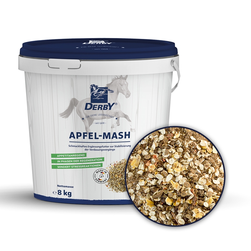 Großansicht der Bildergalerie DERBY Apfel-Mash 8kg, Mash, Pferdefutter, mit Apfeltrester