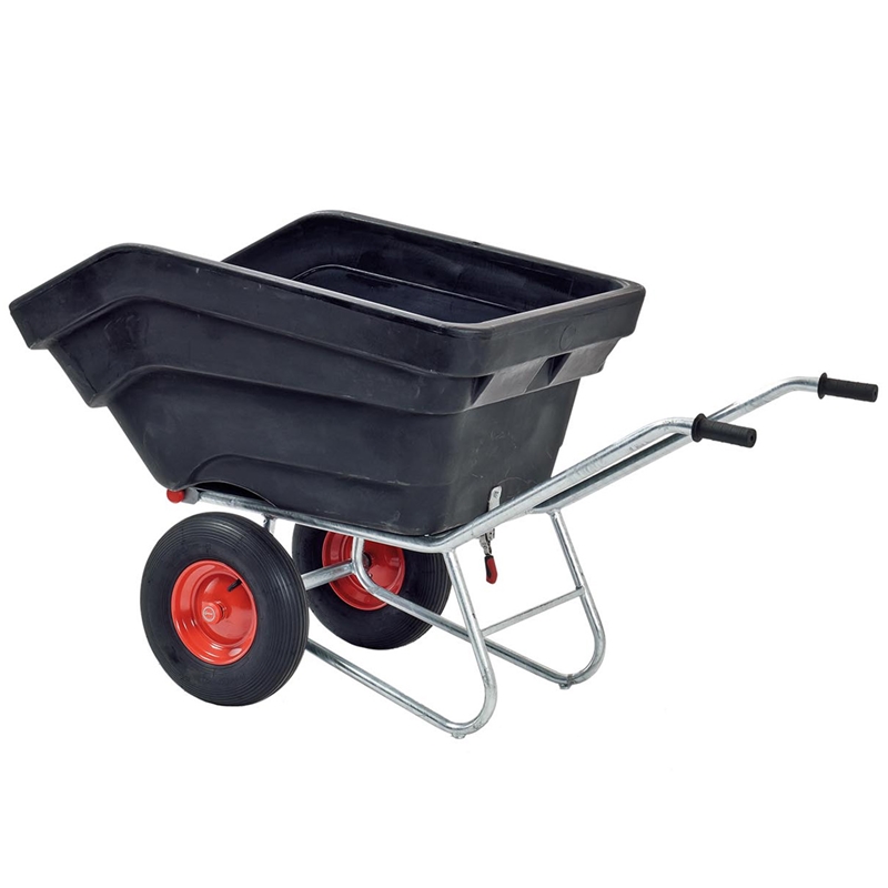 Großansicht der Bildergalerie GROWI® Compactkarre kippbar - 300 Liter, PE-Mulde, Transportkarre