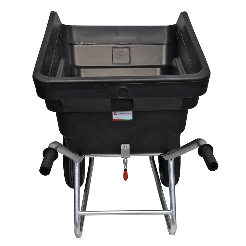 Großansicht der Bildergalerie GROWI® Compactkarre kippbar - 300 Liter, PE-Mulde, Transportkarre