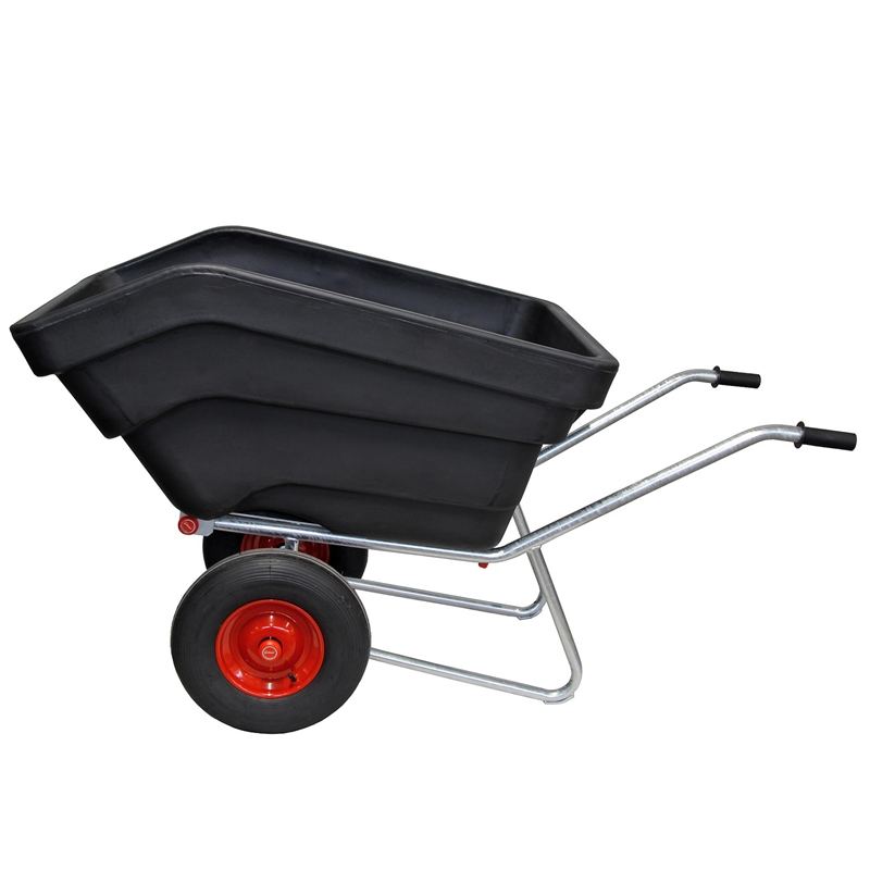 Großansicht der Bildergalerie GROWI® Compactkarre kippbar - 300 Liter, PE-Mulde, Transportkarre