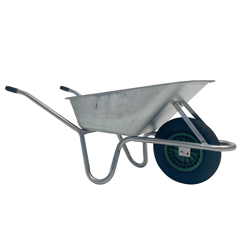 Großansicht der Bildergalerie GROWI® Compactkarre - 100 Liter, verzinkte Stahlmulde, Transportkarre
