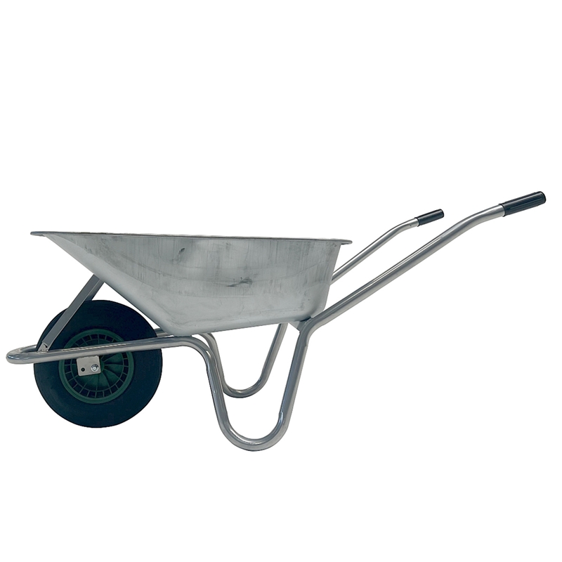 Großansicht der Bildergalerie GROWI® Compactkarre - 100 Liter, verzinkte Stahlmulde, Transportkarre