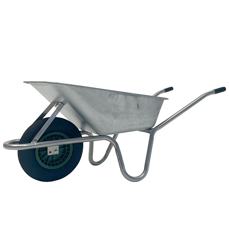 Großansicht der Bildergalerie GROWI® Compactkarre - 100 Liter, verzinkte Stahlmulde, Transportkarre