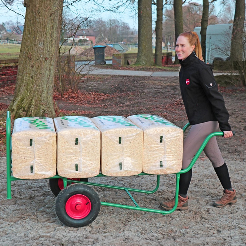 Großansicht der Bildergalerie GROWI® Ballenkarre 150cm kurze Ausführung, Transportkarre
