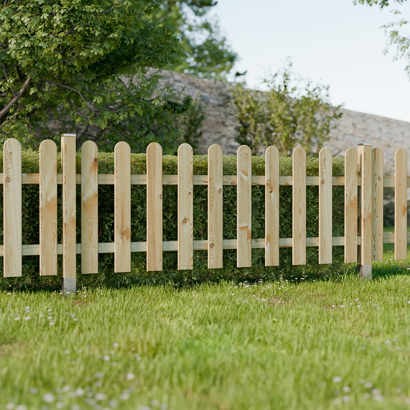 Gartenzaun CLELIA 180x70cm, Holzzaun aus Kiefer, Vorgartenzaun, kesseldruckimprägniert