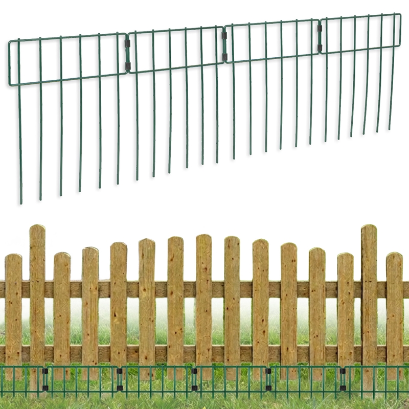 10x VOSS.garden Unterkletterschutz 33x43cm grün, Gartenzaun, Tier-Absperrzaun, Hundezaun