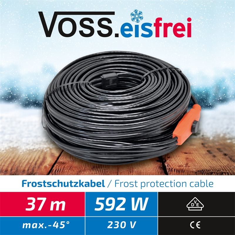 Frostprotection mit Thermostat 2 m Rohrbegleitheizung 135 m Frostschutz 